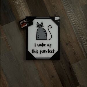 Cat Wall Art with Quote